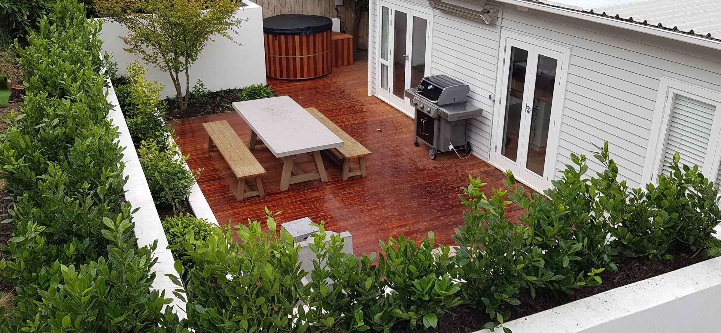 Deck and outdoor living space construction by Ebuild NZ